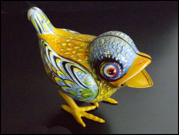 Vintage Western Tin Litho Toys: A Baby Bird